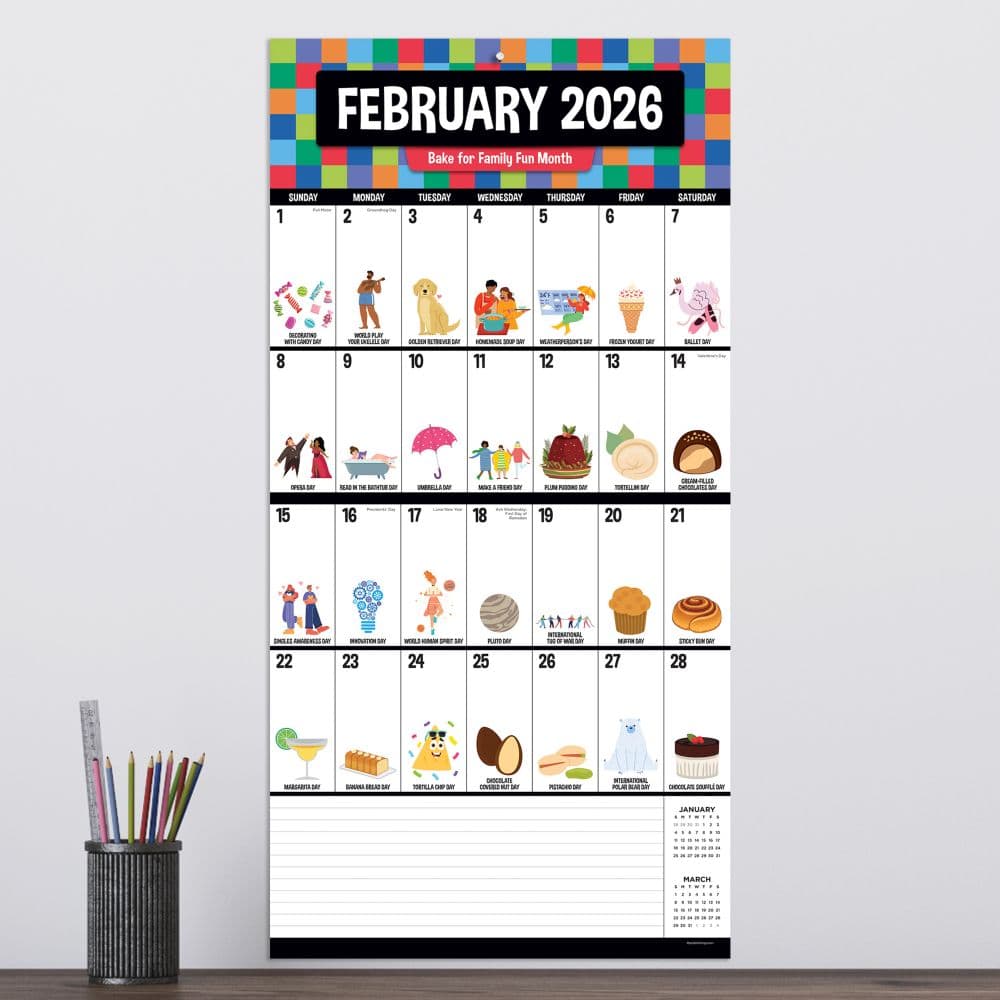 Every Day a Holiday 2026 Wall Calendar Third Alternate Image
