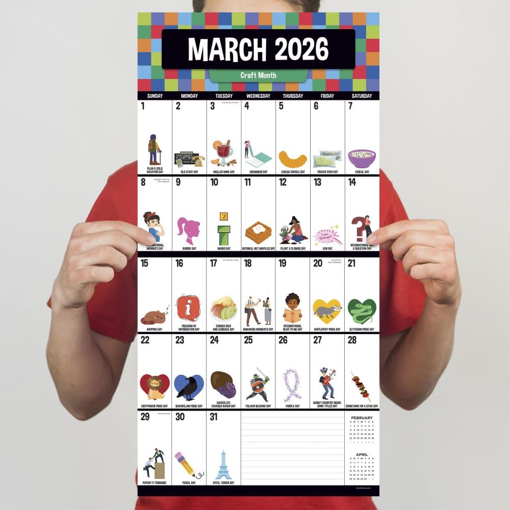 Every Day a Holiday 2026 Wall Calendar Fourth Alternate Image