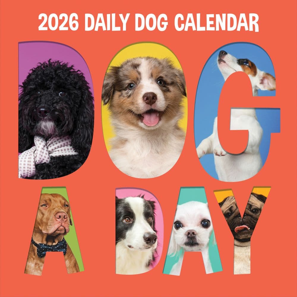 Dog A Day 2026 Wall Calendar Main Product Image