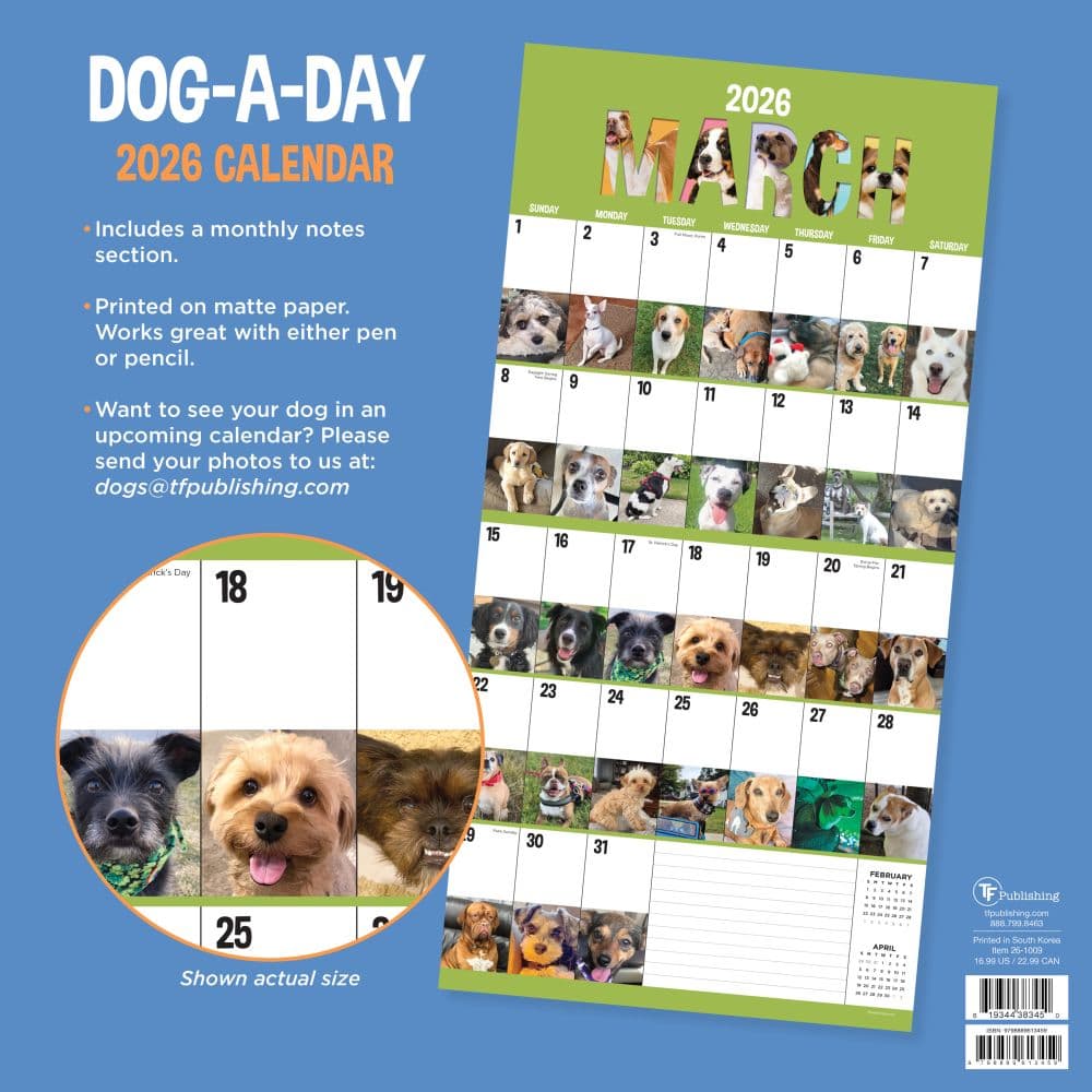 Dog A Day 2026 Wall Calendar First Alternate Image