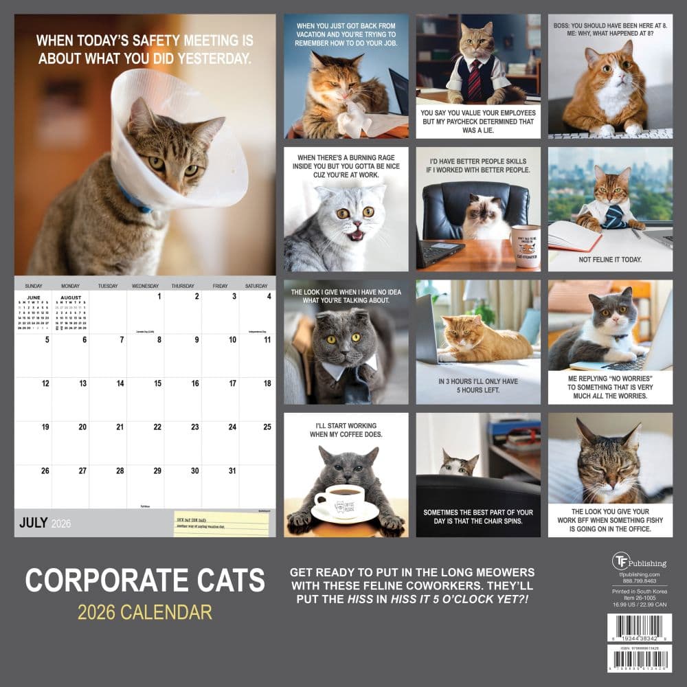 Corporate Cats 2026 Wall Calendar First Alternate Image