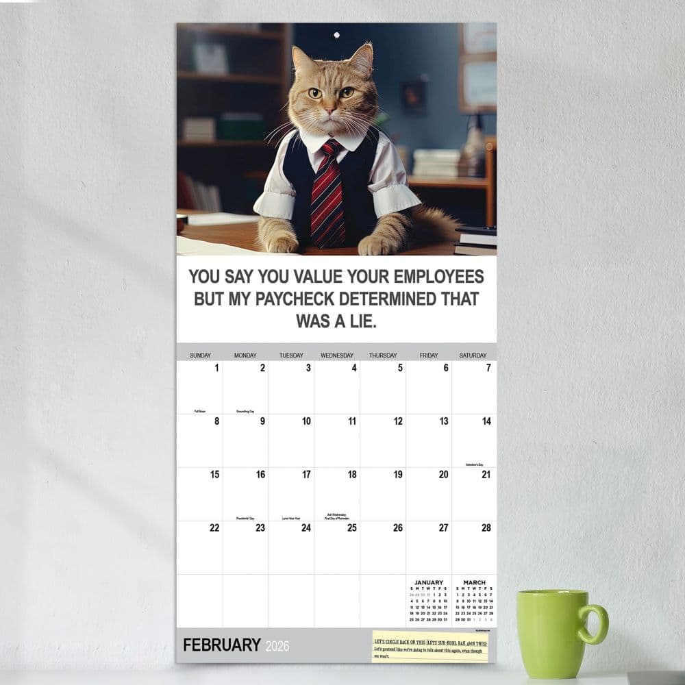 Corporate Cats 2026 Wall Calendar Third Alternate Image