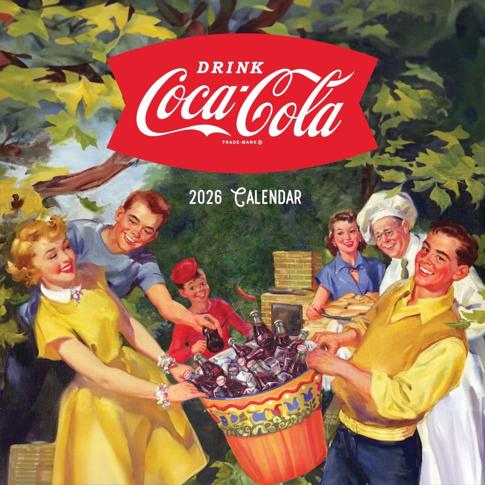 CocaCola Retro 2026 Wall Calendar Main Product Image