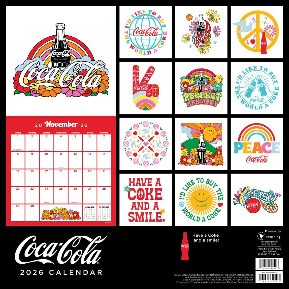 Coca-Cola Vintage 2026 Wall Calendar - Calendars.com