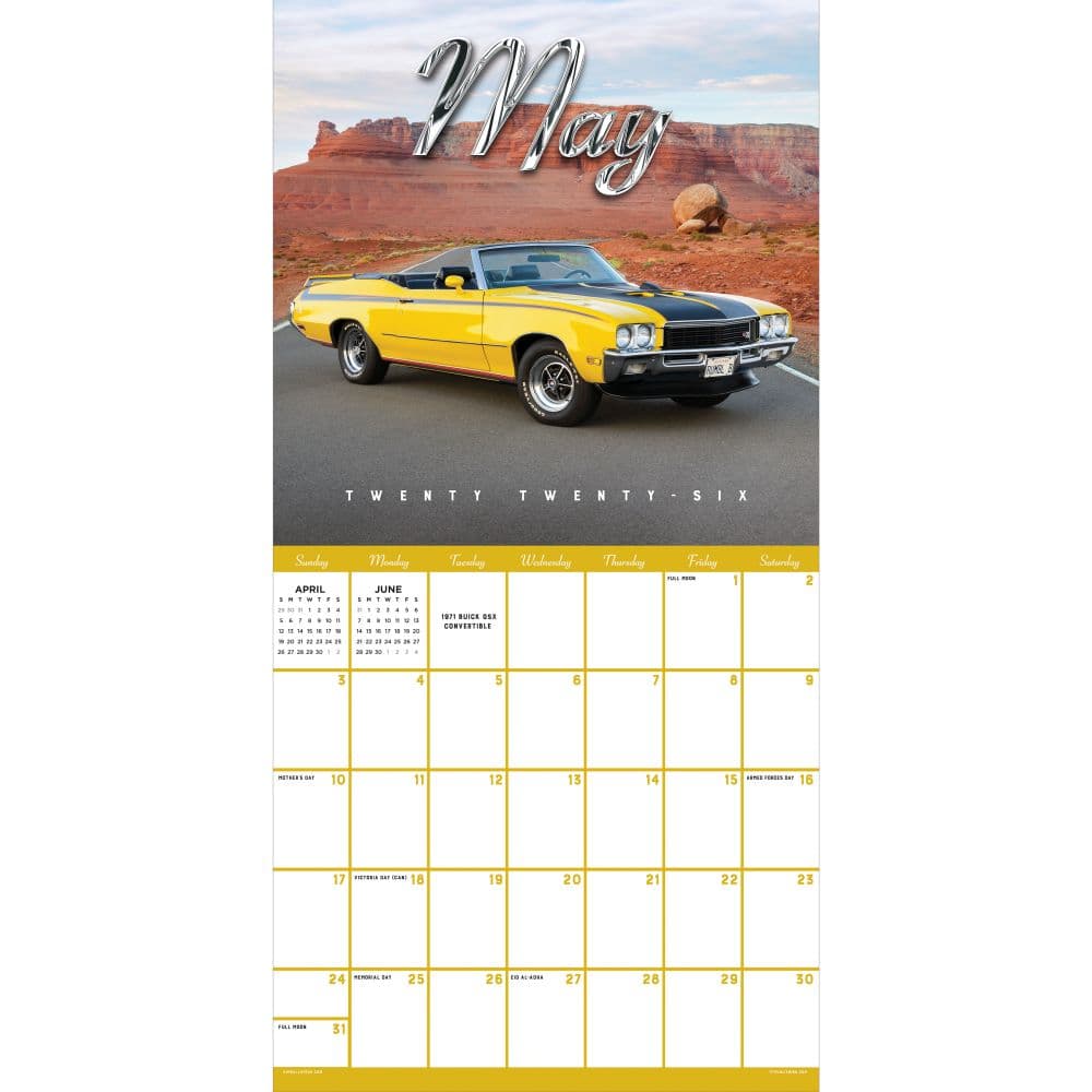 Classic Cars 2026 Wall Calendar Second Alternate Image