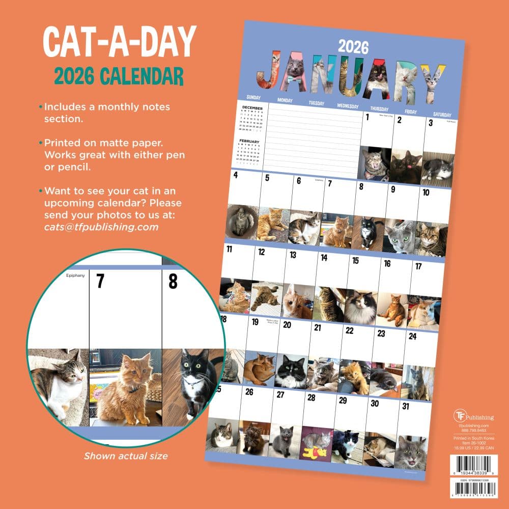 Cat A Day 2026 Wall Calendar First Alternate Image
