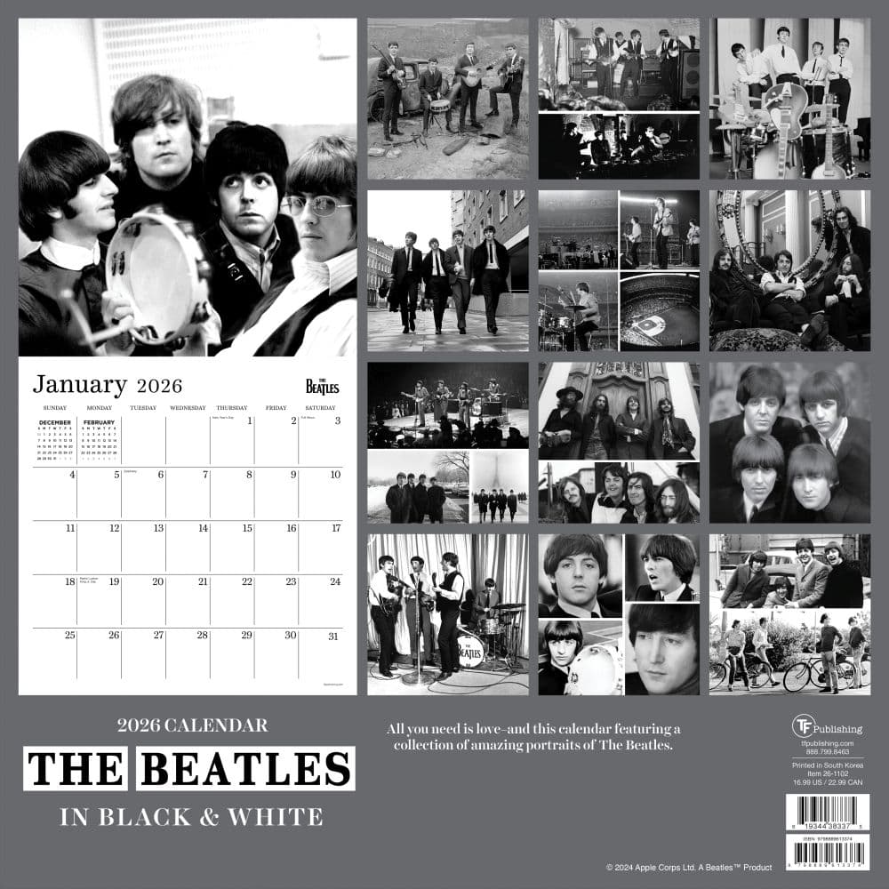 Beatles A Day in the Life 2026 Wall Calendar First Alternate Image