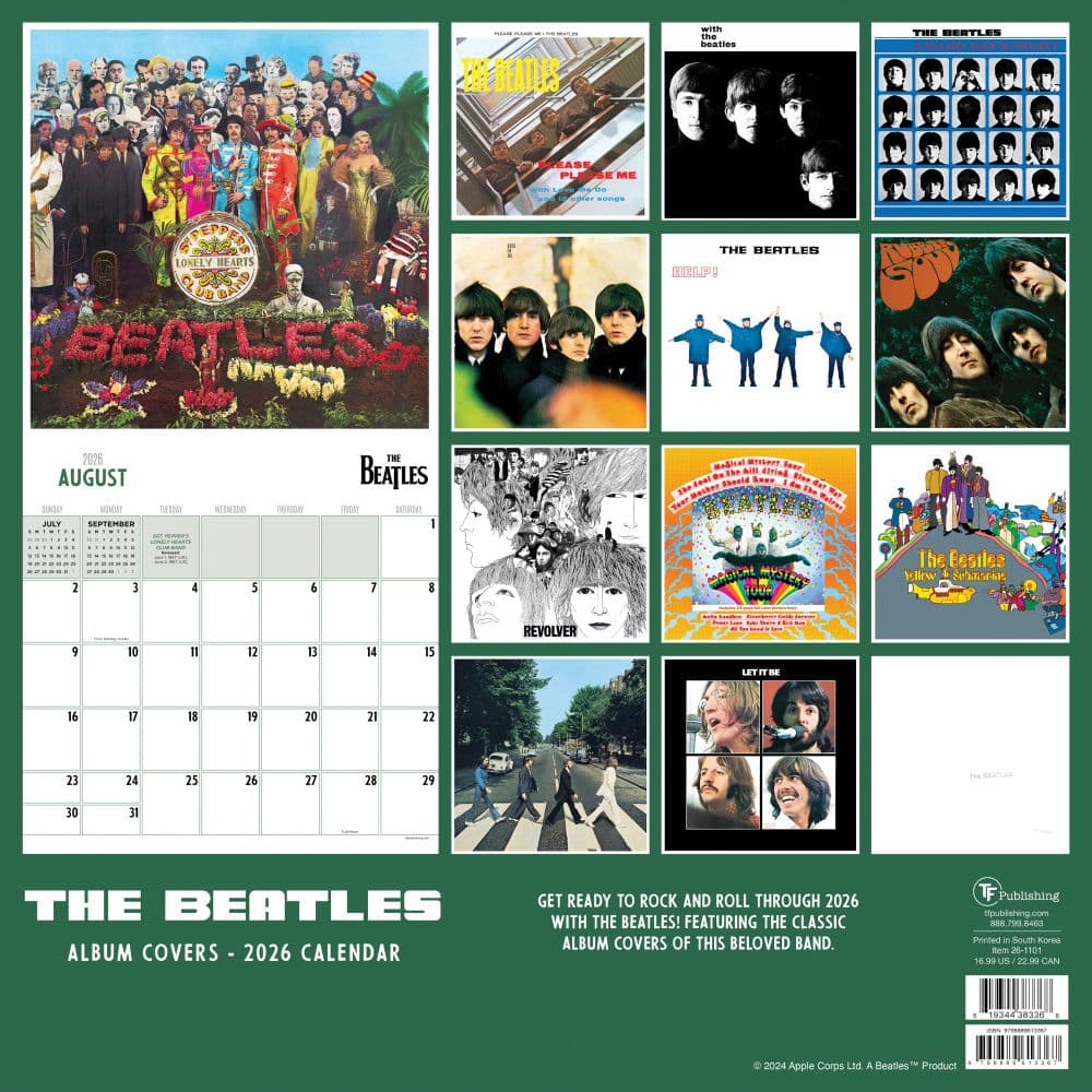Beatles 2026 Wall Calendar First Alternate Image