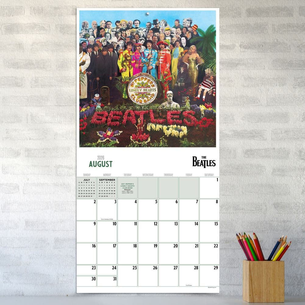 Beatles 2026 Wall Calendar Third Alternate Image