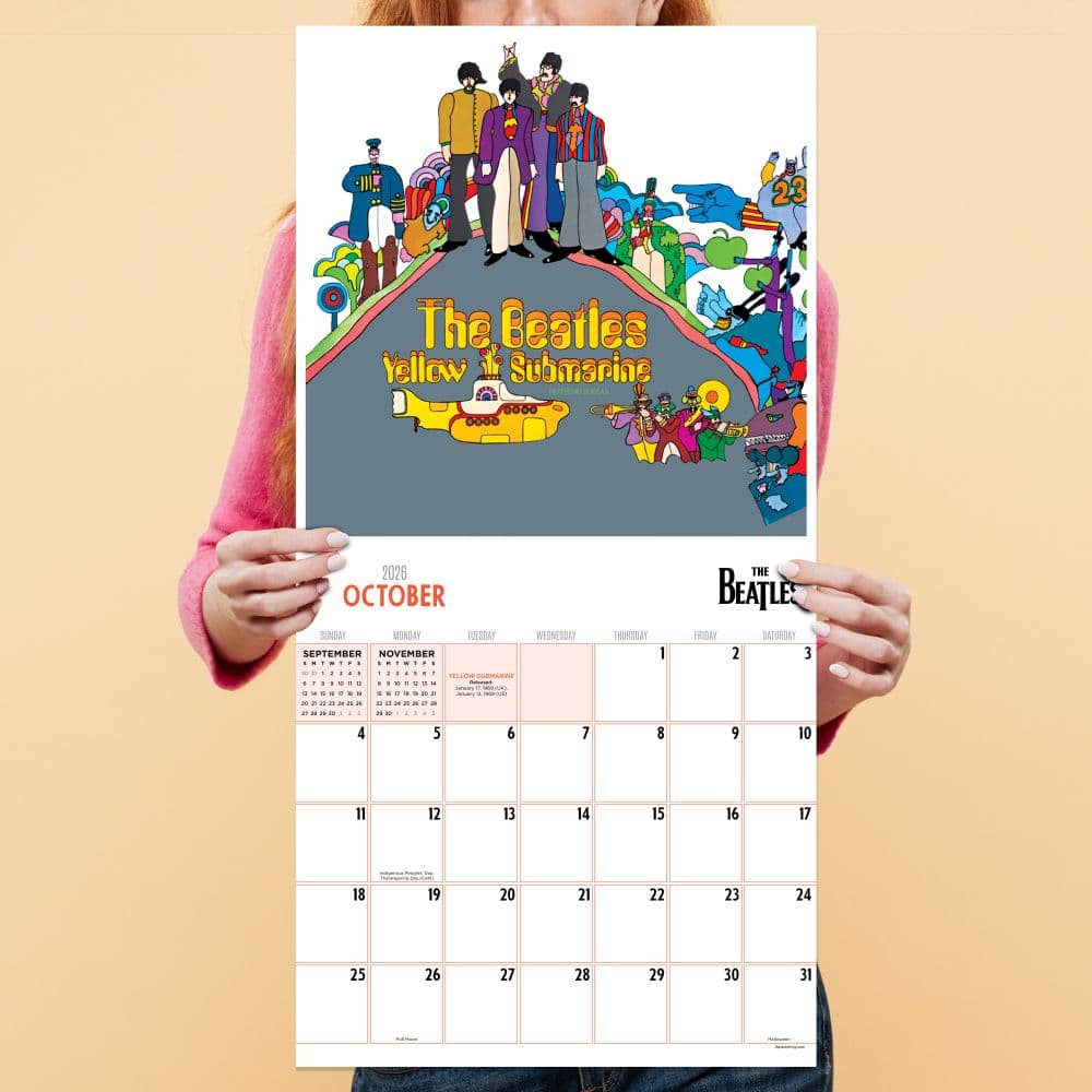 Beatles 2026 Wall Calendar Fourth Alternate Image