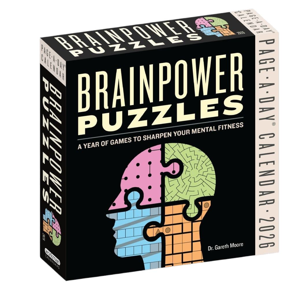 Brainpower Puzzles 2026 Desk Calendar Main Product Image