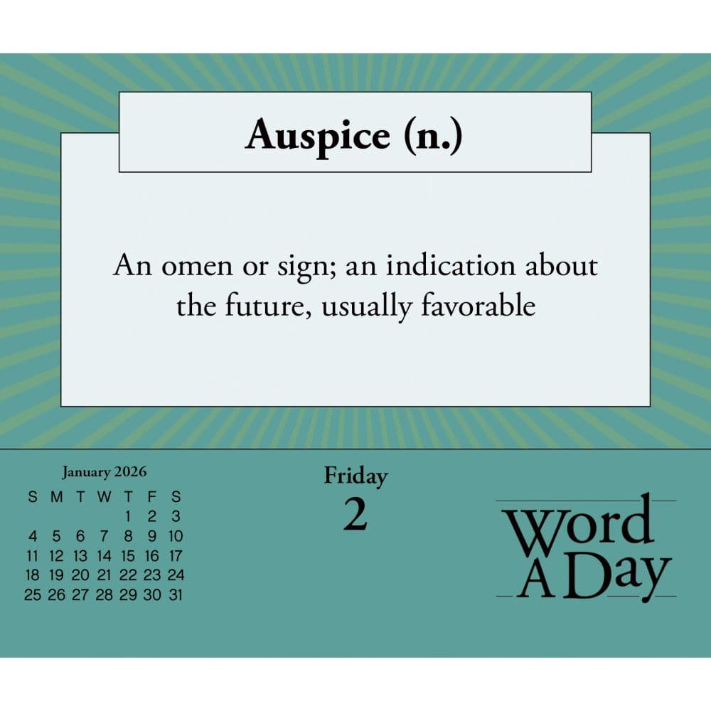 Word a Day 2026 Desk Calendar Third Alternate Image