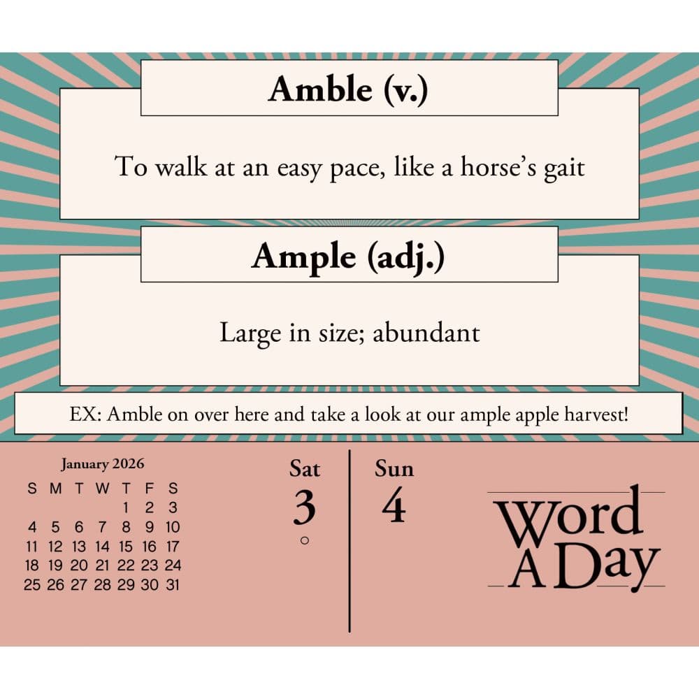 Word a Day 2026 Desk Calendar Fourth Alternate Image