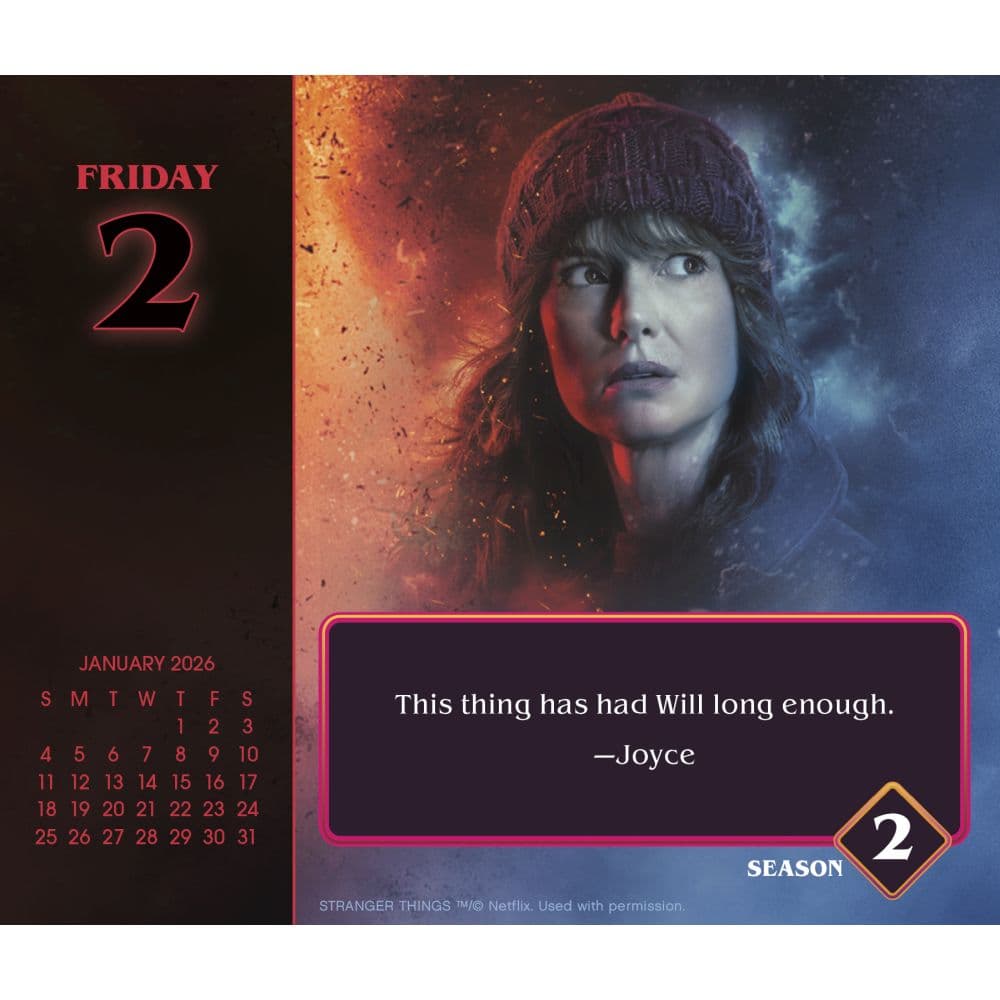 Stranger Things 2026 Desk Calendar Third Alternate Image