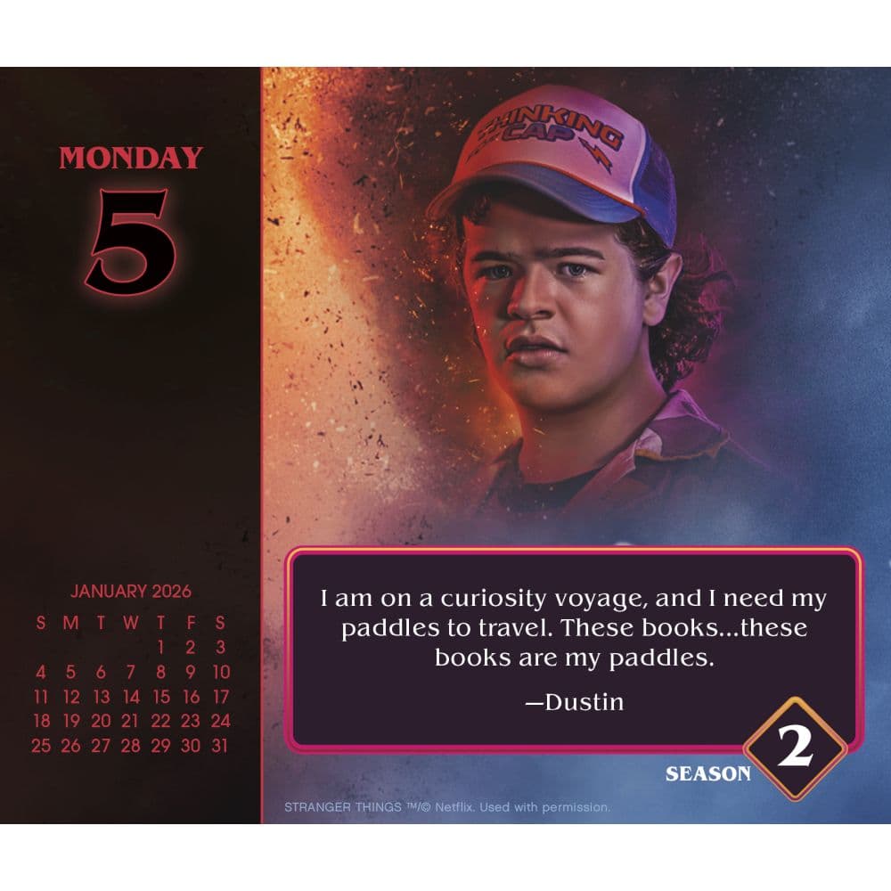 Stranger Things 2026 Desk Calendar Fifth Alternate Image