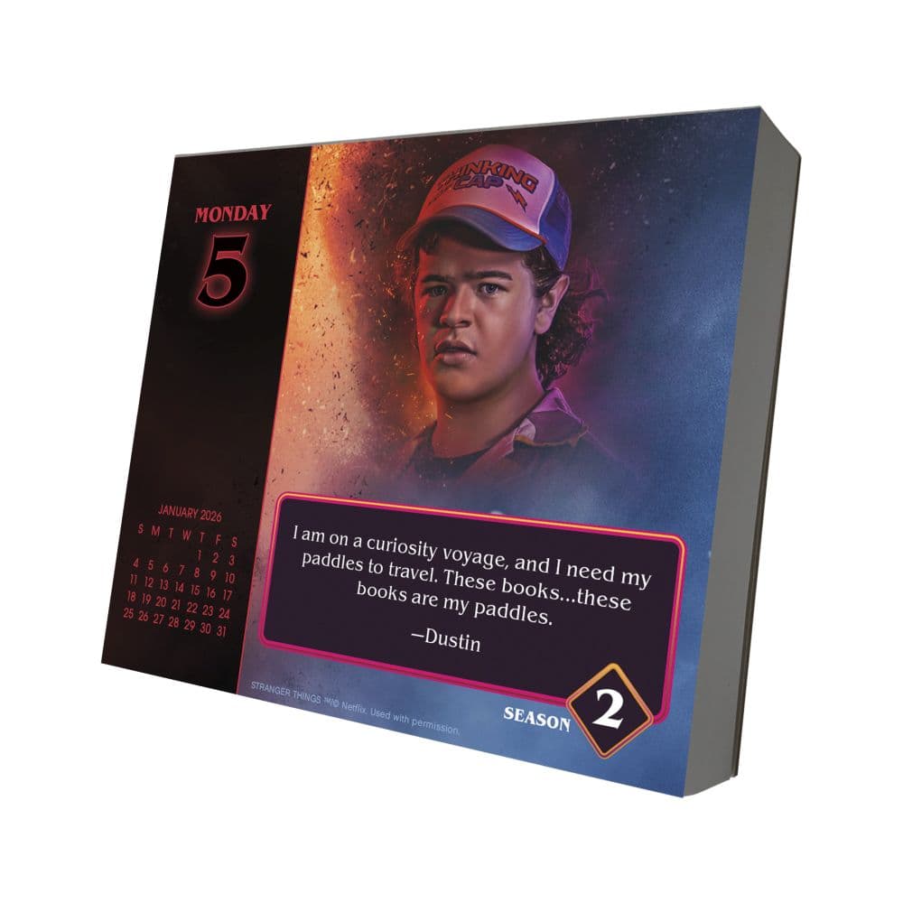 Stranger Things 2026 Desk Calendar Seventh Alternate Image