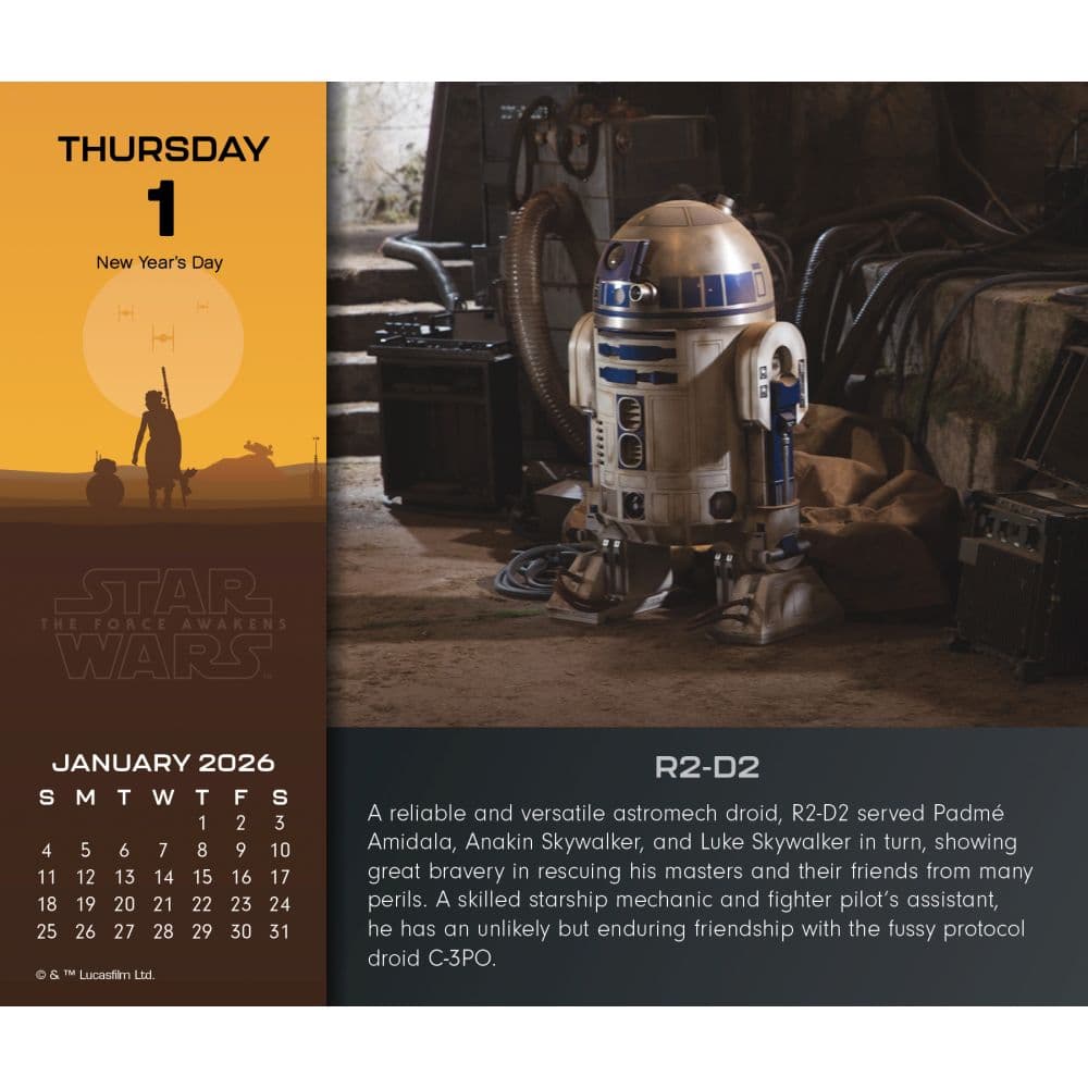 Star Wars 2026 Desk Calendar Second Alternate Image