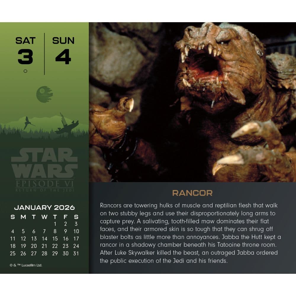 Star Wars 2026 Desk Calendar Fourth Alternate Image