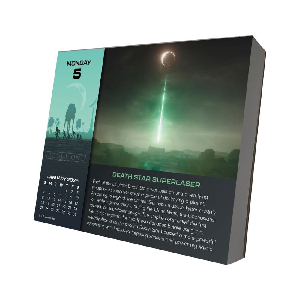 Star Wars 2026 Desk Calendar Seventh Alternate Image