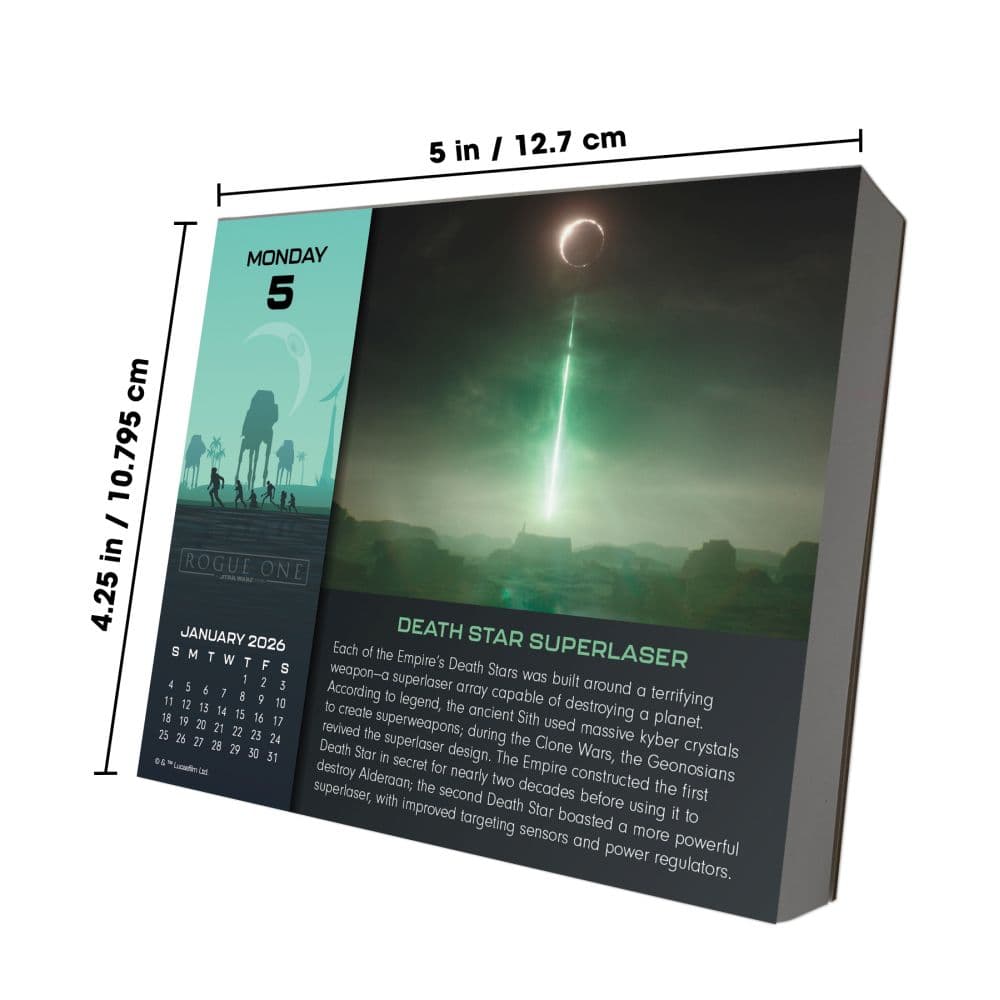 Star Wars 2026 Desk Calendar Ninth Alternate Image