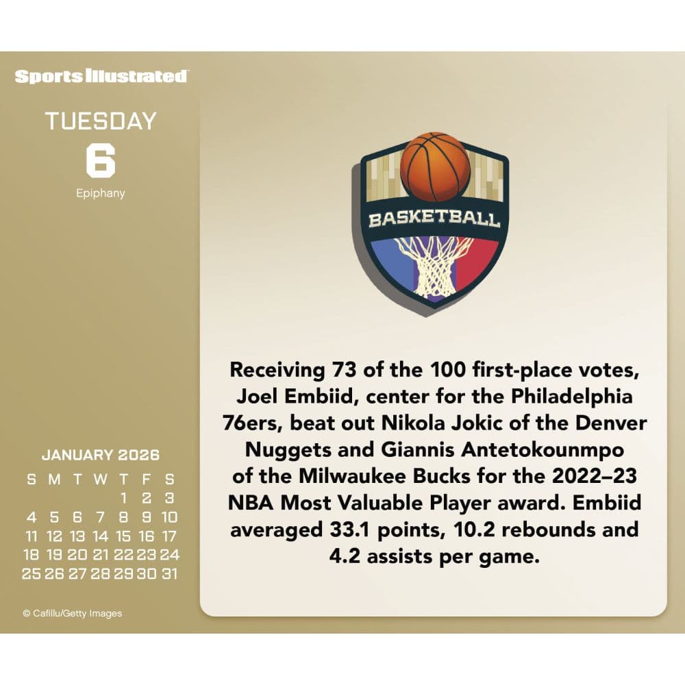 Sports Illustrated 2026 Desk Calendar Third Alternate Image