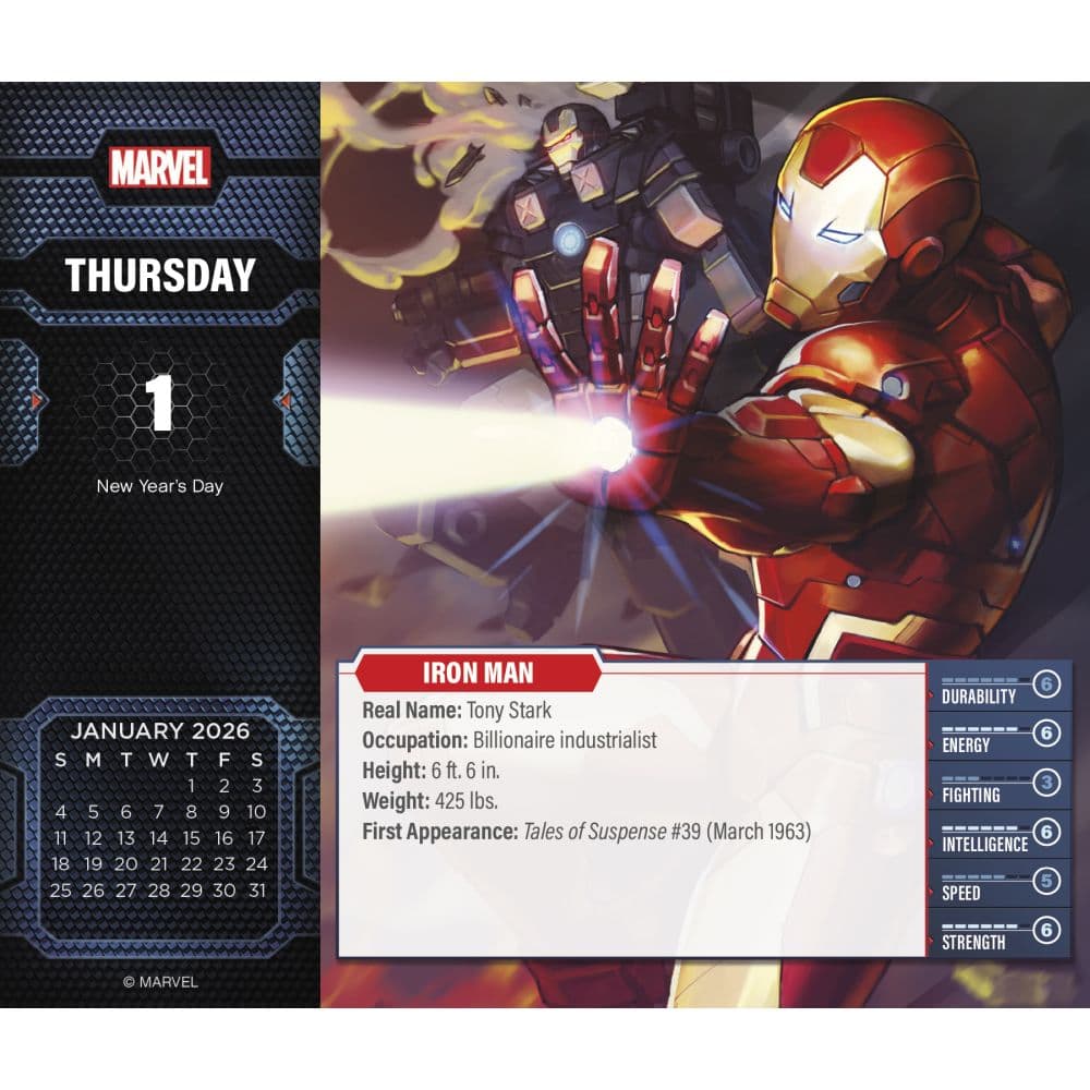 Marvel History 2026 Desk Calendar Second Alternate Image