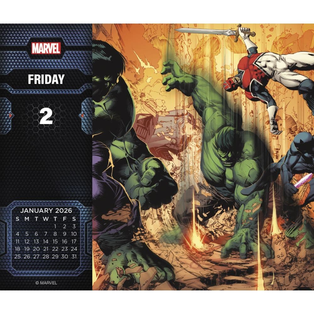 Marvel History 2026 Desk Calendar Third Alternate Image