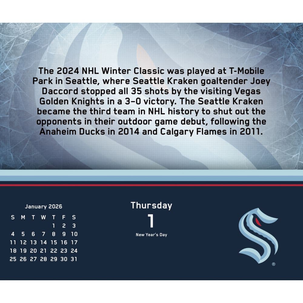 NHL 2026 Desk Calendar Second Alternate Image