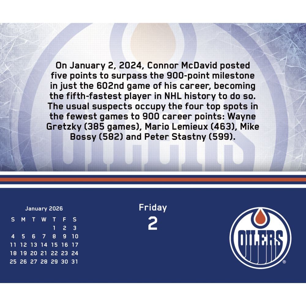 NHL 2026 Desk Calendar Third Alternate Image