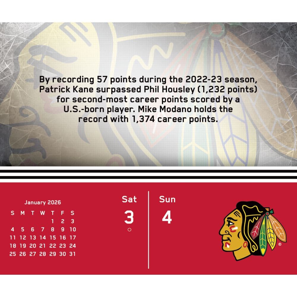 NHL 2026 Desk Calendar Fourth Alternate Image