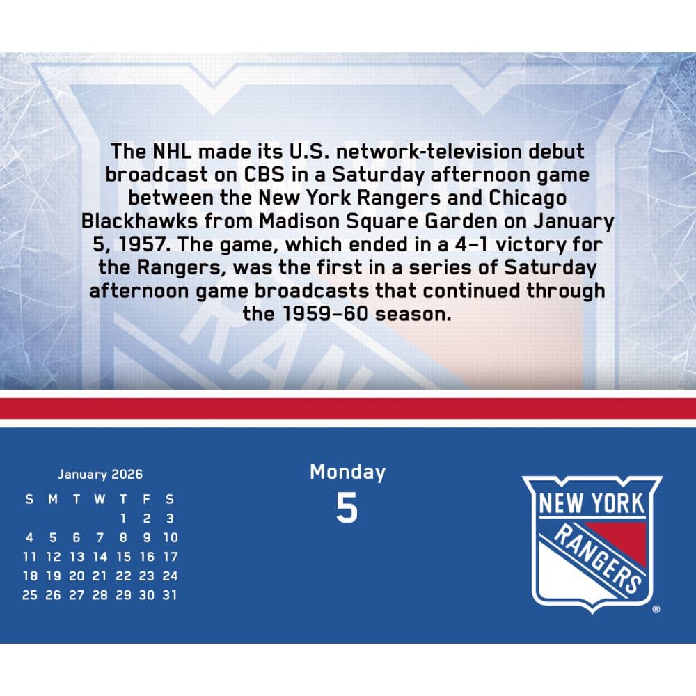 NHL 2026 Desk Calendar Fifth Alternate Image