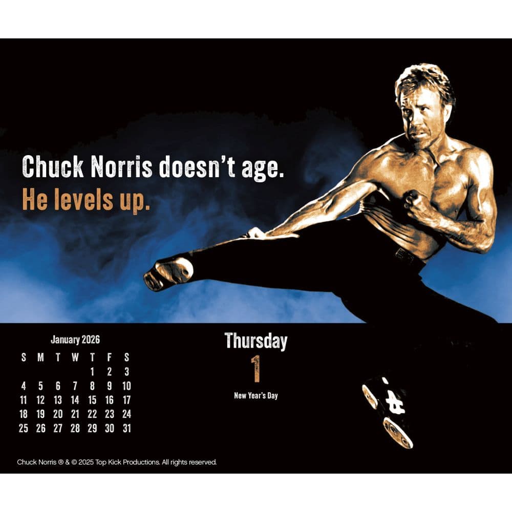 Chuck Norris 2026 Desk Calendar Second Alternate Image