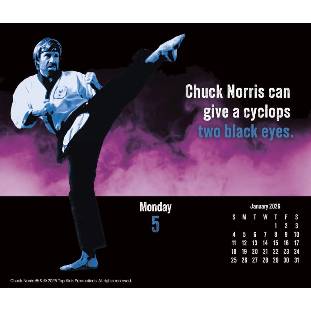 Chuck Norris 2026 Desk Calendar Fifth Alternate Image