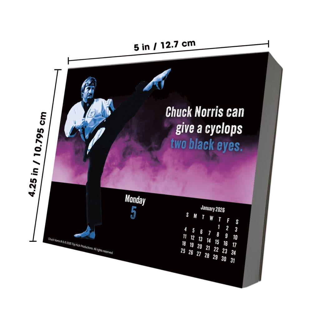 Chuck Norris 2026 Desk Calendar Ninth Alternate Image