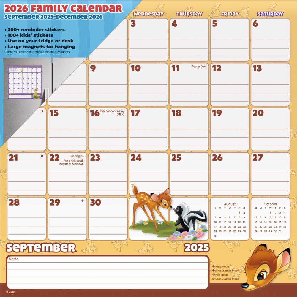 Disney Classic 2026 Magnetic Calendar Main Product Image