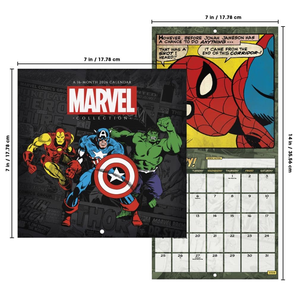 Marvel Comics 2026 Mini Wall Calendar Sixth Alternate Image