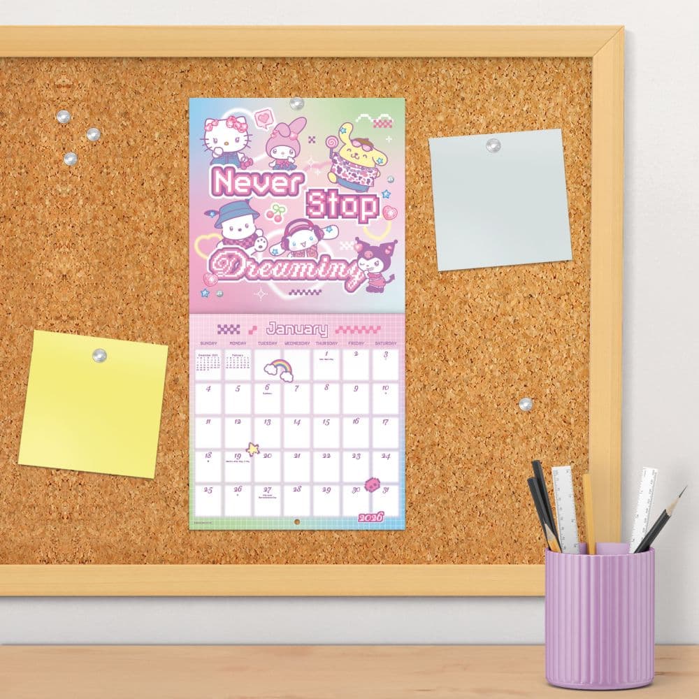 Hello Kitty 2026 Mini Wall Calendar Fourth Alternate Image
