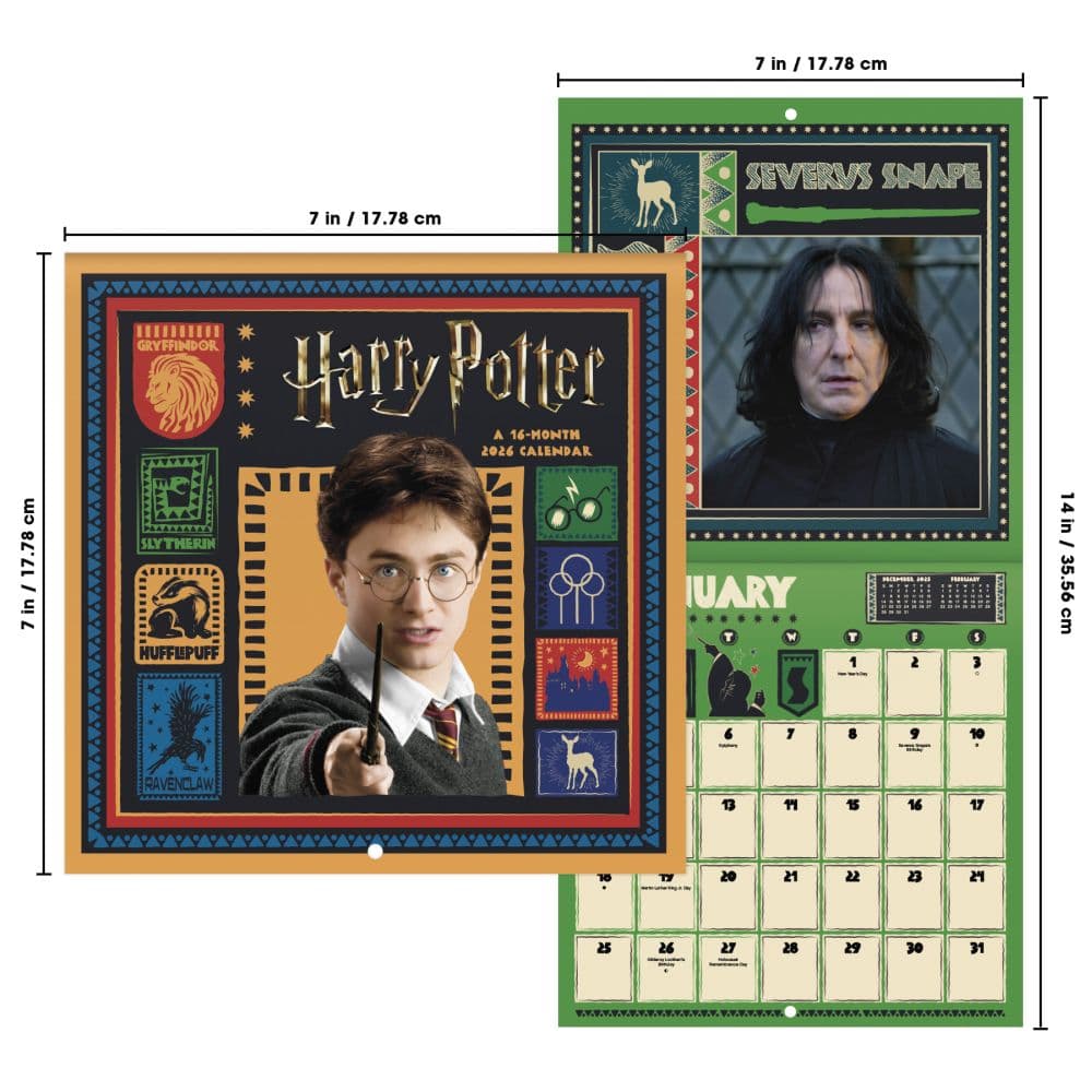 Harry Potter 2026 Mini Wall Calendar Sixth Alternate Image