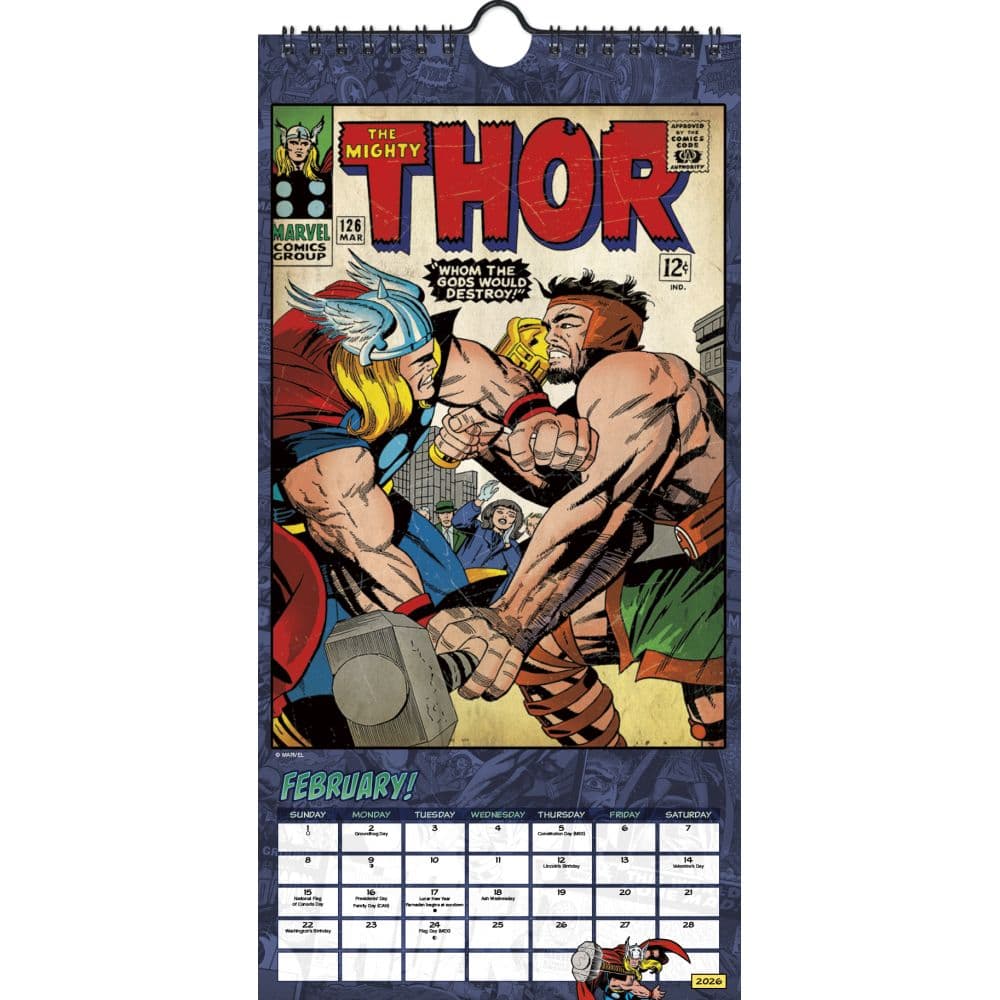 Marvel Comics 2026 Slim Poster 2026 Wall Calendar  Third Alternate Image