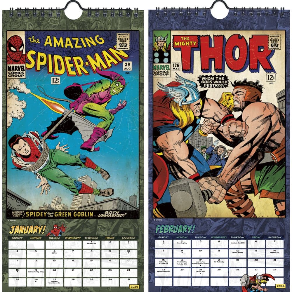 Marvel Comics 2026 Slim Poster 2026 Wall Calendar Eighth Alternate Image