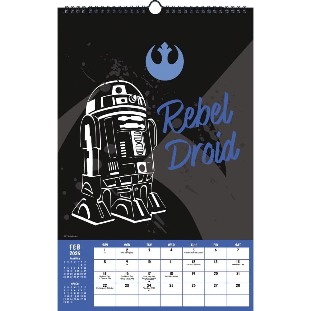Star Wars Poster 2026 Wall Calendar Third Alternate Image