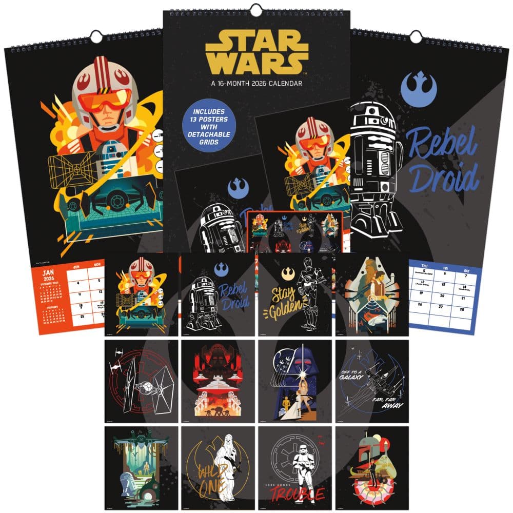 Star Wars Poster 2026 Wall Calendar Seventh Alternate Image