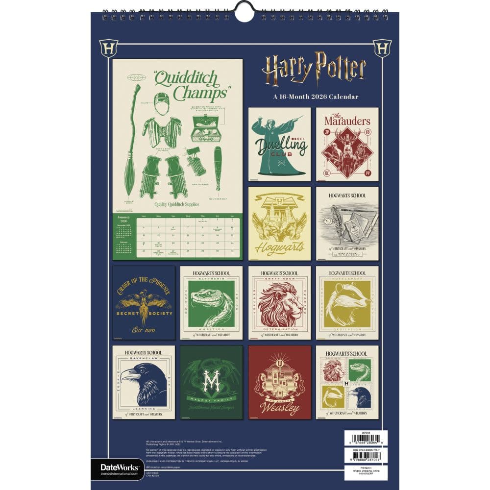 Harry Potter Poster 2026 Wall Calendar First Alternate Image