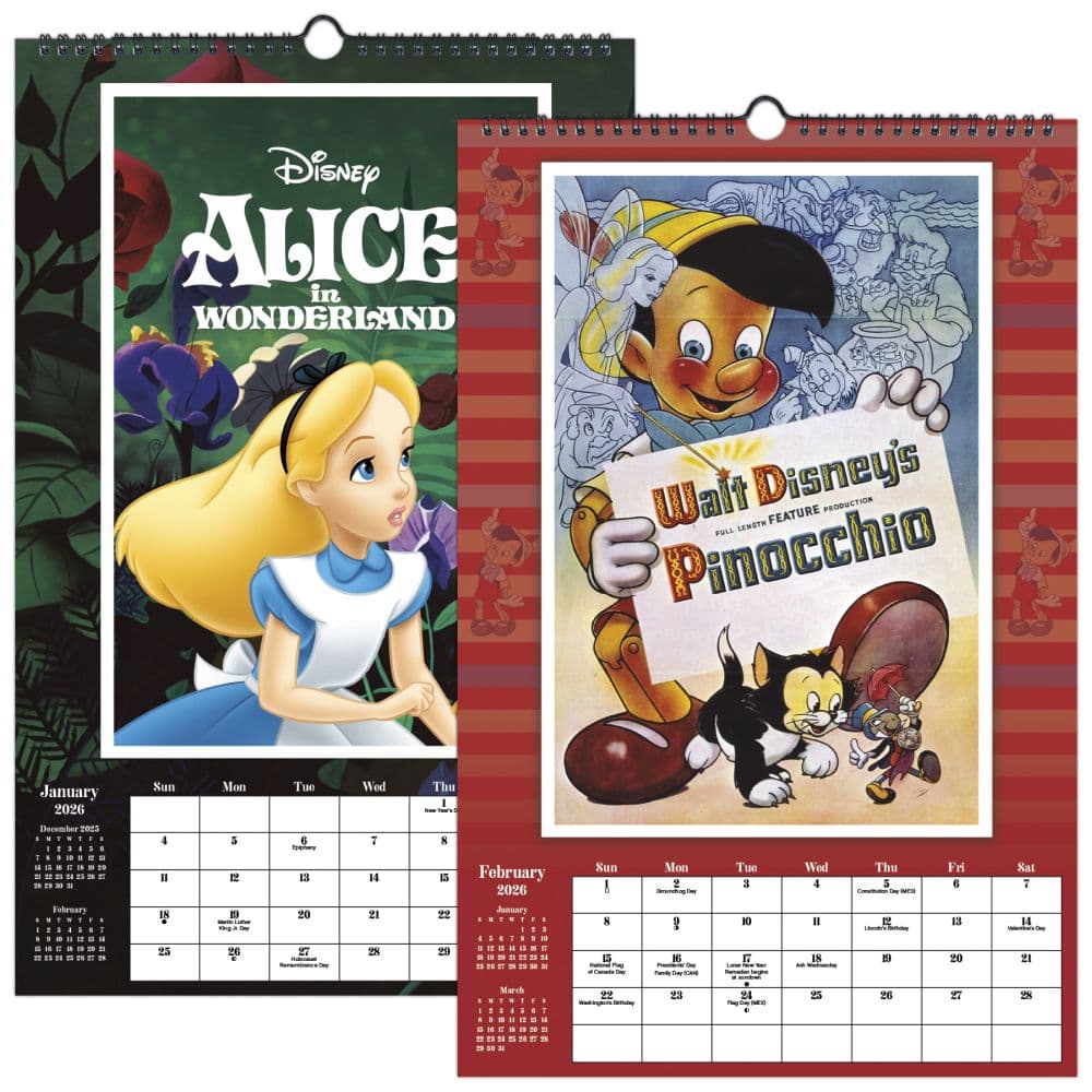 Disney Classic Poster 2026 Wall Calendar Eighth Alternate Image