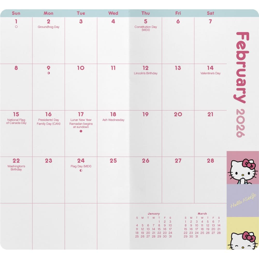 Hello Kitty Pocket 2026 Planner Third Alternate Image