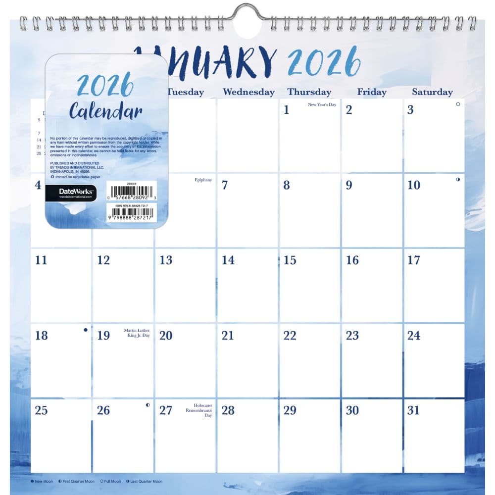 Marble Spiral 2026 Wall Calendar Main Product Image