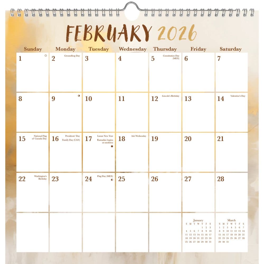 Marble Spiral 2026 Wall Calendar Second Alternate Image