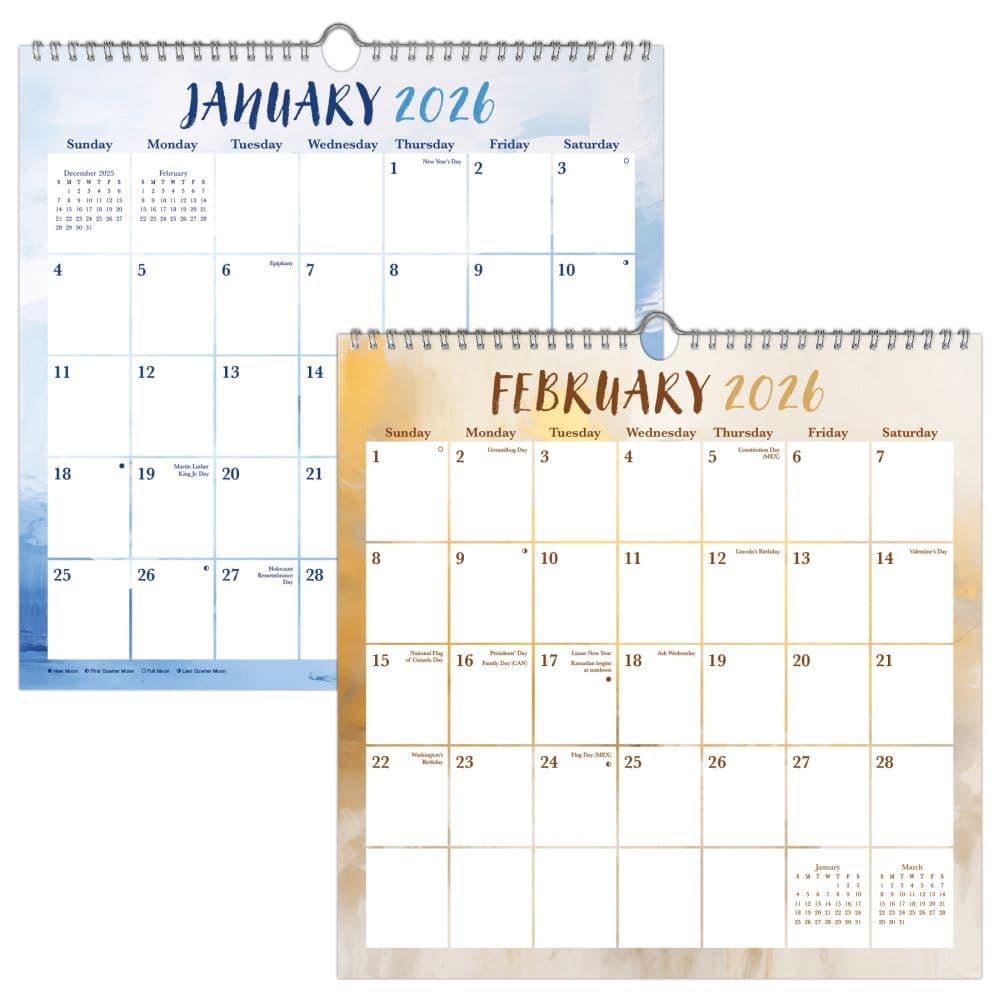 Marble Spiral 2026 Wall Calendar Fourth Alternate Image