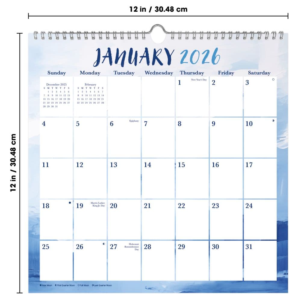 Marble Spiral 2026 Wall Calendar Fifth Alternate Image