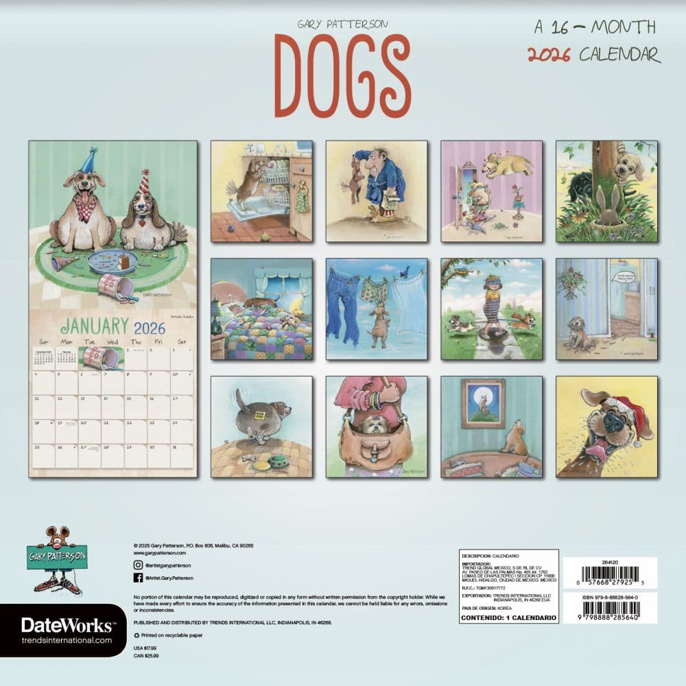 Patterson Dogs 2026 Wall Calendar First Alternate Image